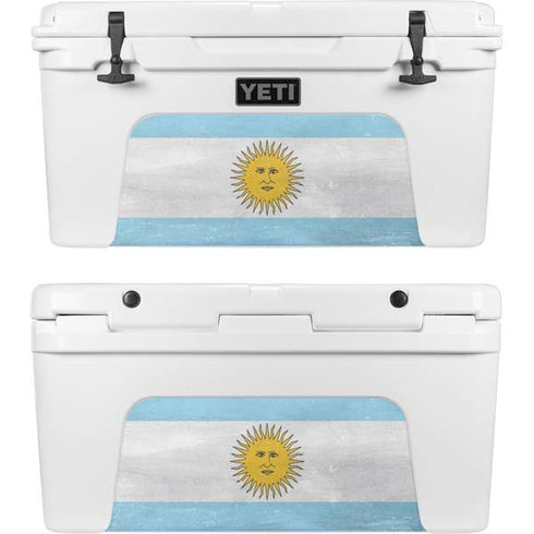 Argentina Flag Distressed YETI Tundra 75 Hard Cooler Skin