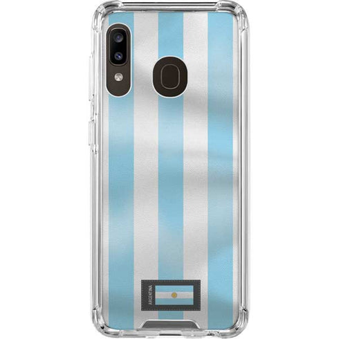 Argentina Soccer Flag Galaxy A30 Clear Case
