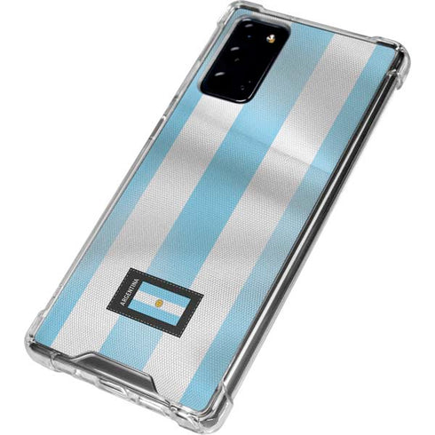 Argentina Soccer Flag Galaxy Note20 5G Clear Case