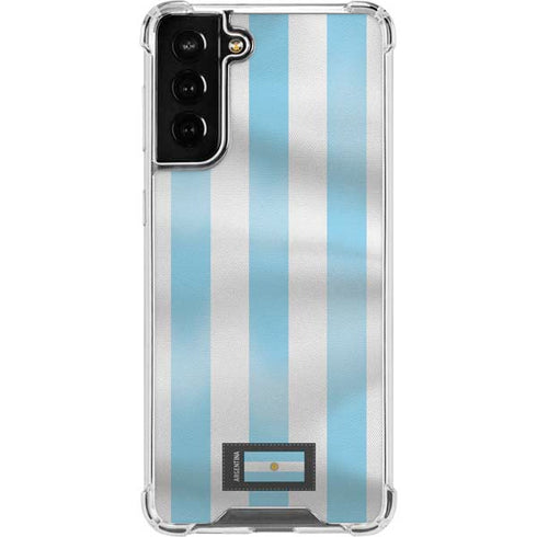 Argentina Soccer Flag Galaxy S21 FE Clear Case