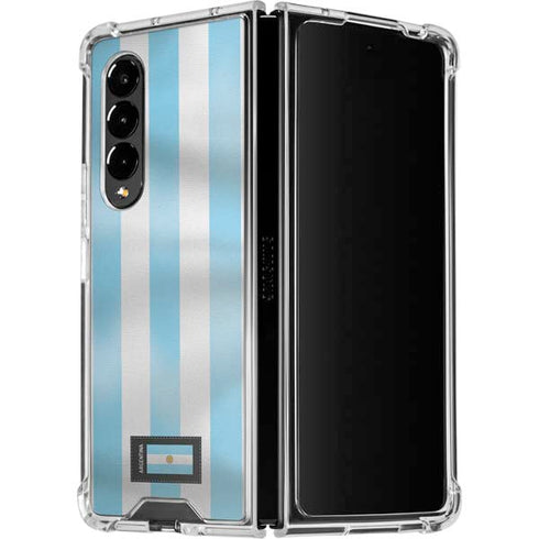 Argentina Soccer Flag Galaxy Z Fold4 5G Clear Case