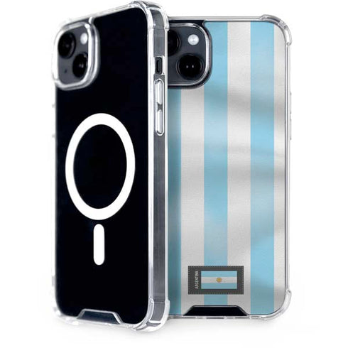 Argentina Soccer Flag iPhone 15 MagSafe Case