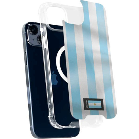 Argentina Soccer Flag iPhone 15 Plus MagSafe Case