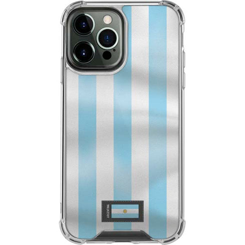 Argentina Soccer Flag iPhone 15 Pro Max Clear Case
