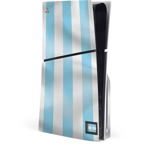 Argentina Soccer Flag PS5 Slim Disk Console Skin