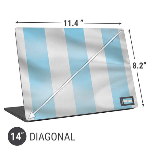 Argentina Soccer Flag Universal Laptop 14in (11.4 x 8.2in) Skin