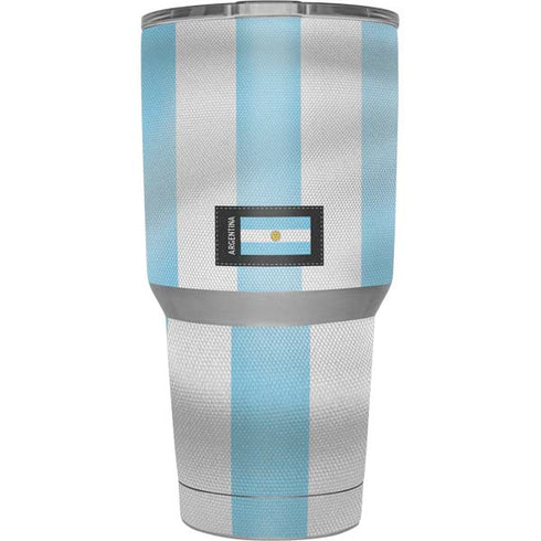 Argentina Soccer Flag Yeti 30oz Rambler Tumbler Skin