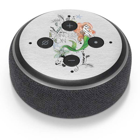 Disney The Little Mermaid Ariel and Flounder Art Amazon Echo Dot Skin