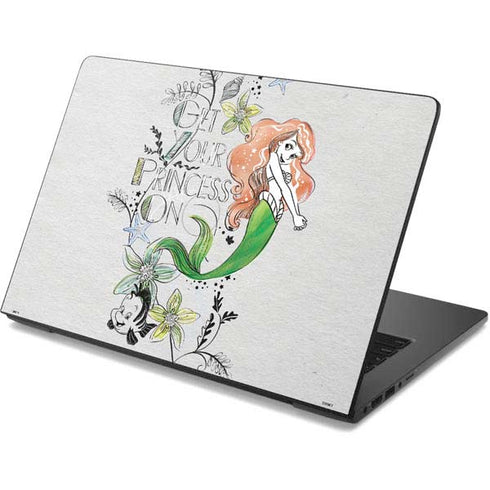Disney The Little Mermaid Ariel and Flounder Art Dell Chromebook Skin
