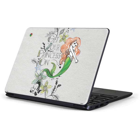 Disney The Little Mermaid Ariel and Flounder Art Samsung Chromebook Skin