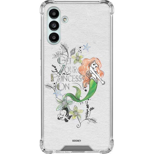 Disney The Little Mermaid Ariel and Flounder Art Galaxy A13 5G Clear Case