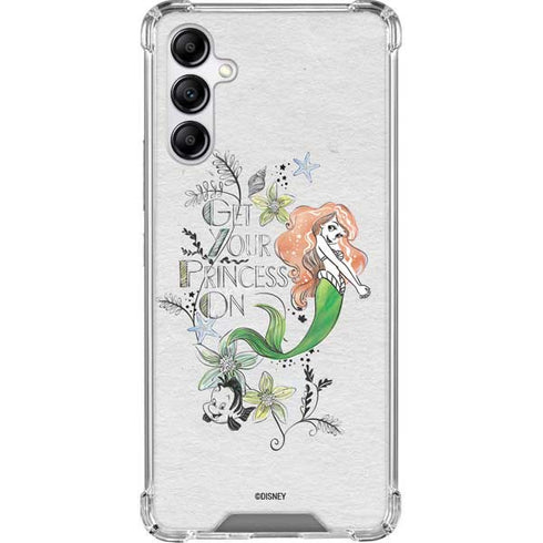 Disney The Little Mermaid Ariel and Flounder Art Galaxy A14 5G Clear Case