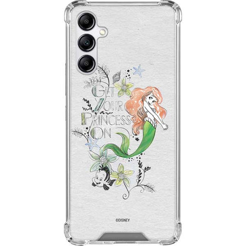 Disney The Little Mermaid Ariel and Flounder Art Galaxy A15 5G Clear Case