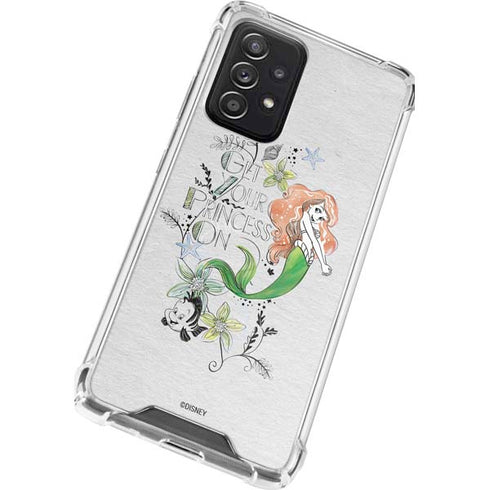 Disney The Little Mermaid Ariel and Flounder Art Galaxy A52 5G Clear Case