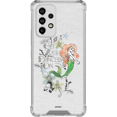 Disney The Little Mermaid Ariel and Flounder Art Galaxy A53 5G Clear Case