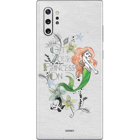 Disney The Little Mermaid Ariel and Flounder Art Galaxy Note 10 Plus Skin