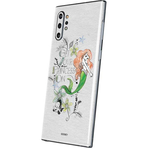 Disney The Little Mermaid Ariel and Flounder Art Galaxy Note 10 Plus Skin