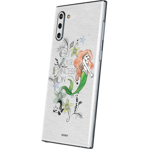 Disney The Little Mermaid Ariel and Flounder Art Galaxy Note 10 Skin