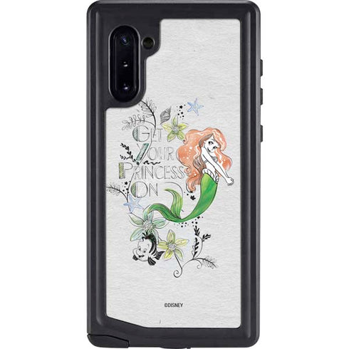 Disney The Little Mermaid Ariel and Flounder Art Galaxy Note 10 Waterproof Case