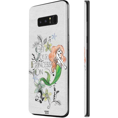 Disney The Little Mermaid Ariel and Flounder Art Galaxy Note 8 Skin