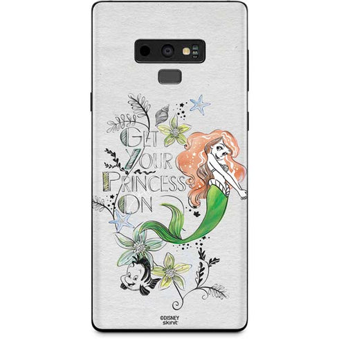 Disney The Little Mermaid Ariel and Flounder Art Galaxy Note 9 Skin