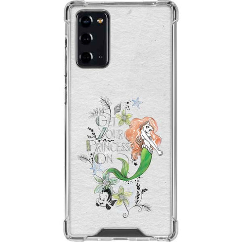 Disney The Little Mermaid Ariel and Flounder Art Galaxy Note20 5G Clear Case