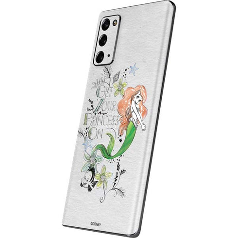 Disney The Little Mermaid Ariel and Flounder Art Galaxy Note20 5G Skin