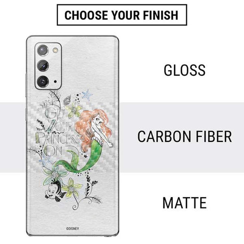 Disney The Little Mermaid Ariel and Flounder Art Galaxy Note20 5G Skin