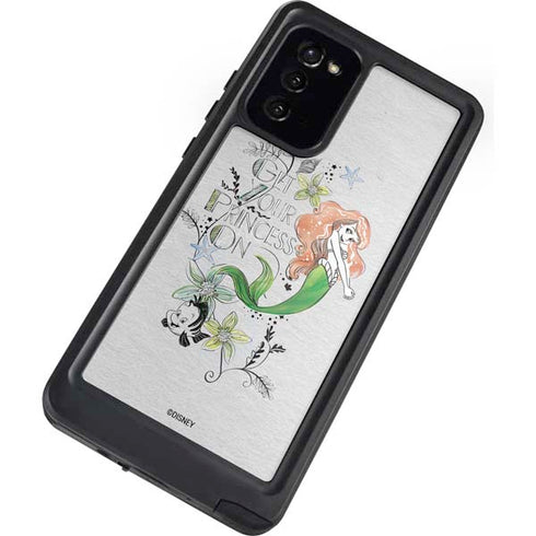 Disney The Little Mermaid Ariel and Flounder Art Galaxy Note20 5G Waterproof Case