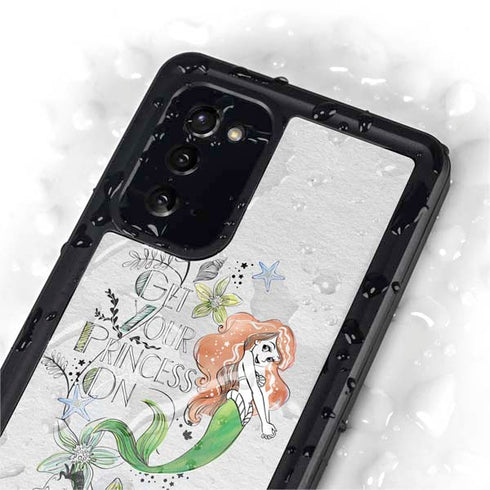Disney The Little Mermaid Ariel and Flounder Art Galaxy Note20 5G Waterproof Case