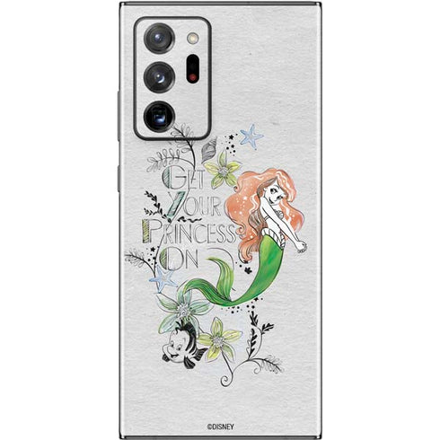 Disney The Little Mermaid Ariel and Flounder Art Galaxy Note20 Ultra 5G Skin