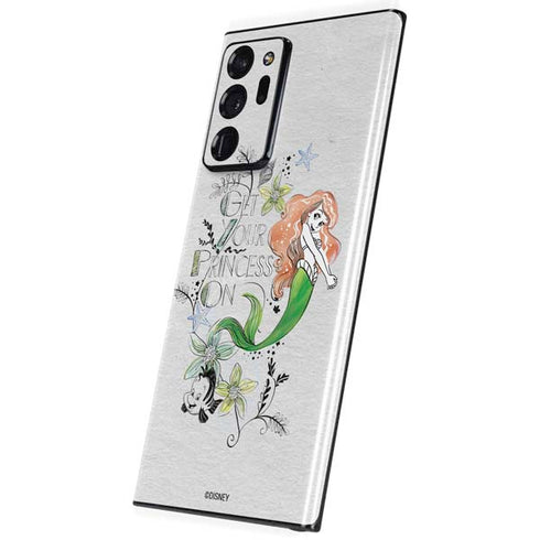 Disney The Little Mermaid Ariel and Flounder Art Galaxy Note20 Ultra 5G Skin