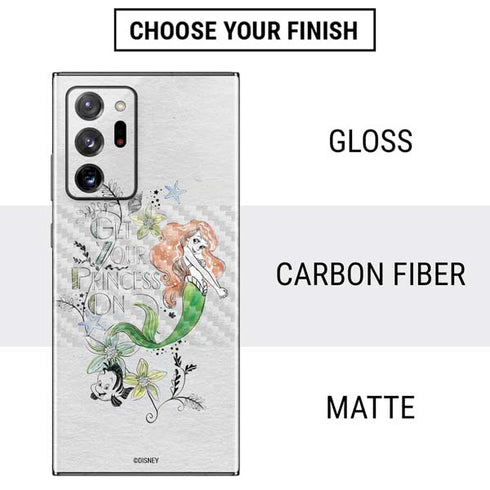 Disney The Little Mermaid Ariel and Flounder Art Galaxy Note20 Ultra 5G Skin