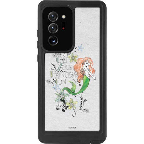 Disney The Little Mermaid Ariel and Flounder Art Galaxy Note20 Ultra 5G Waterproof Case