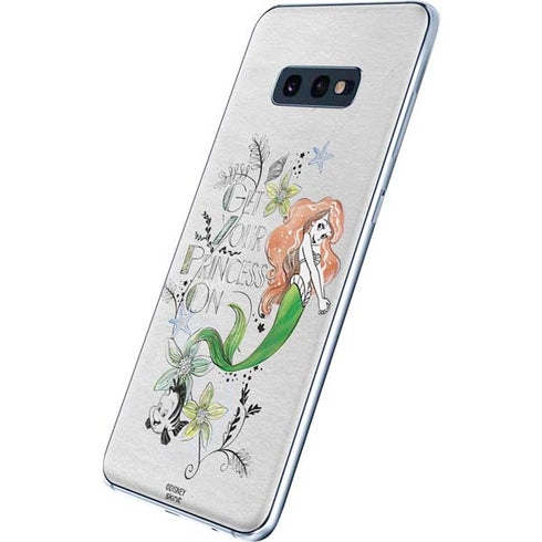 Disney The Little Mermaid Ariel and Flounder Art Galaxy S10e Skin