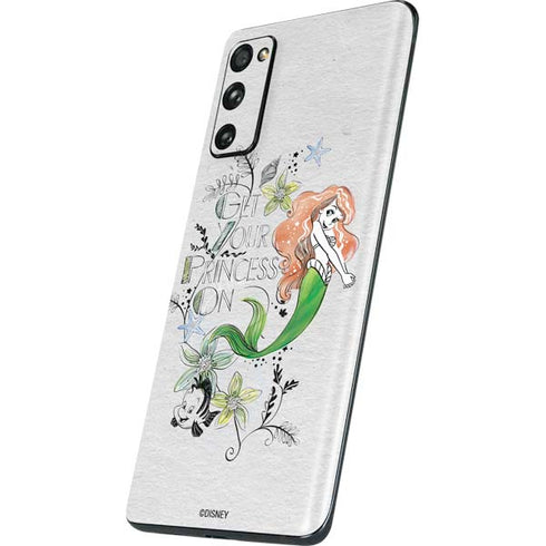 Disney The Little Mermaid Ariel and Flounder Art Galaxy S20 Fan Edition Skin