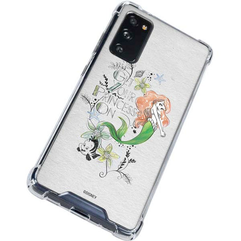 Disney The Little Mermaid Ariel and Flounder Art Galaxy S20 FE Clear Case