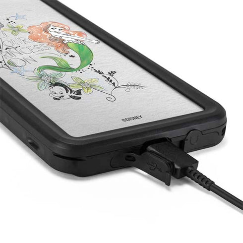 Disney The Little Mermaid Ariel and Flounder Art Galaxy S20 Plus Waterproof Case