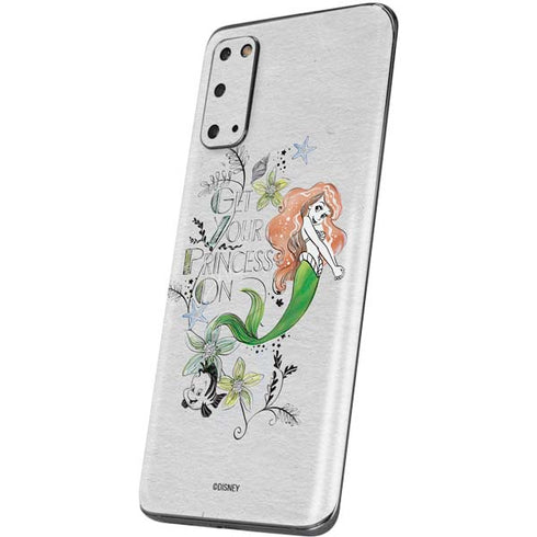 Disney The Little Mermaid Ariel and Flounder Art Galaxy S20 Skin
