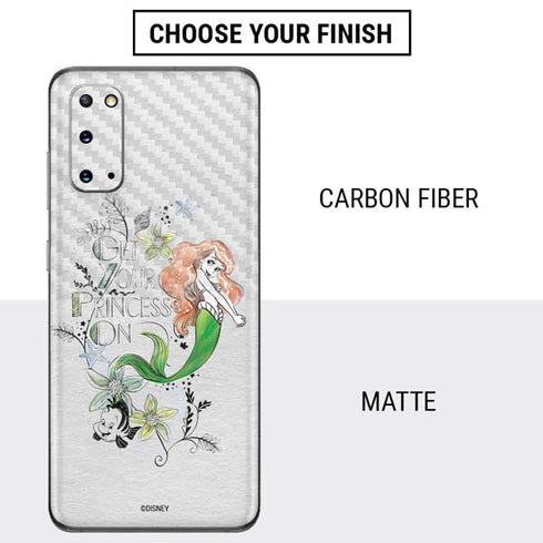 Disney The Little Mermaid Ariel and Flounder Art Galaxy S20 Skin