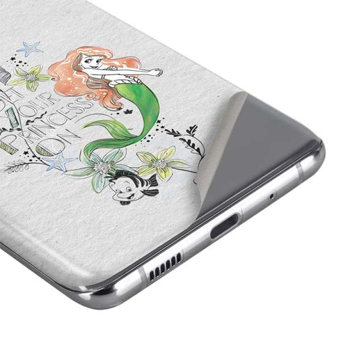 Disney The Little Mermaid Ariel and Flounder Art Galaxy S20 Ultra 5G Skin