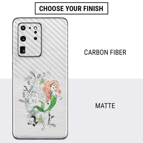Disney The Little Mermaid Ariel and Flounder Art Galaxy S20 Ultra 5G Skin