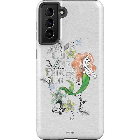Disney The Little Mermaid Ariel and Flounder Art Galaxy S21 FE Pro Case