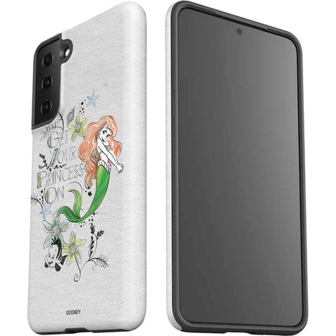 Disney The Little Mermaid Ariel and Flounder Art Galaxy S21 FE Pro Case
