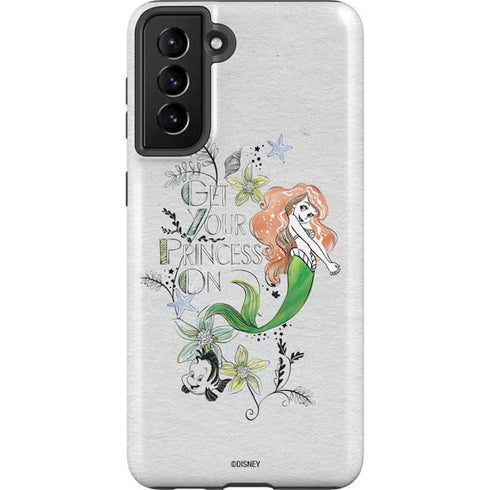 Disney The Little Mermaid Ariel and Flounder Art Galaxy S21 Plus 5G Pro Case