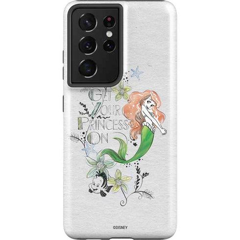 Disney The Little Mermaid Ariel and Flounder Art Galaxy S21 Ultra 5G Pro Case