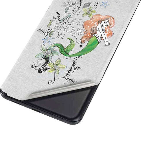Disney The Little Mermaid Ariel and Flounder Art Galaxy S21 Ultra 5G Skin