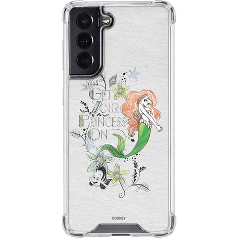 Disney The Little Mermaid Ariel and Flounder Art Galaxy S22 Clear Case
