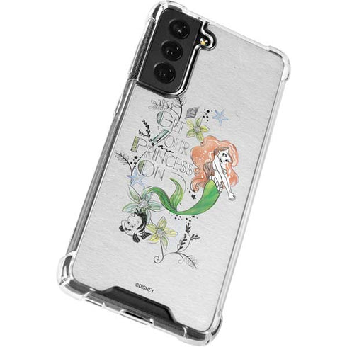 Disney The Little Mermaid Ariel and Flounder Art Galaxy S22 Plus Clear Case