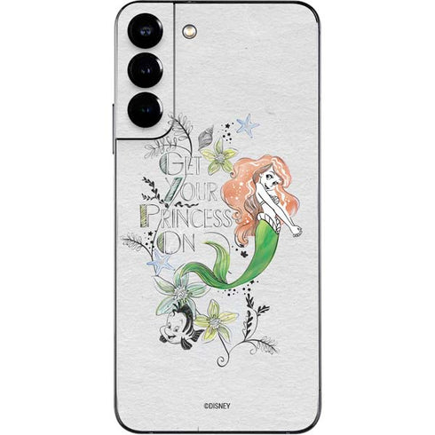 Disney The Little Mermaid Ariel and Flounder Art Galaxy S22 Plus Skin